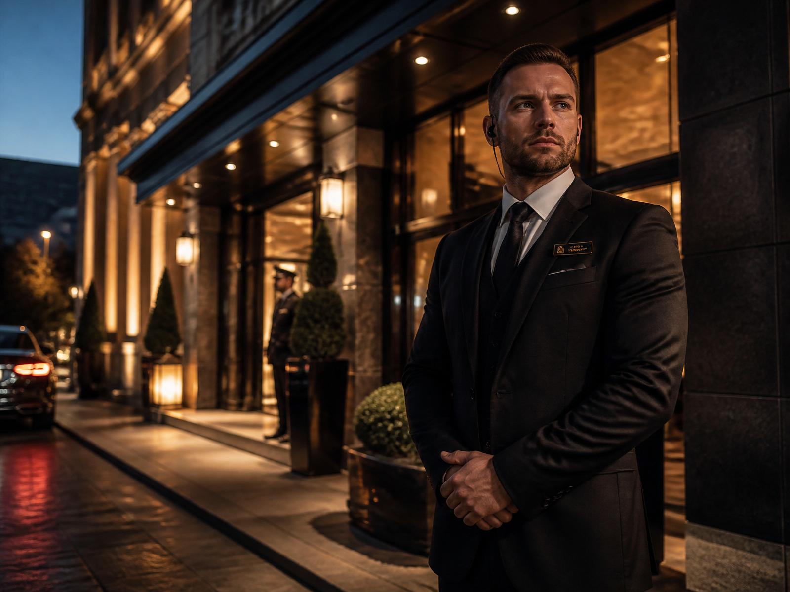 Nilevera Group security and concierge officer at a London residential reception